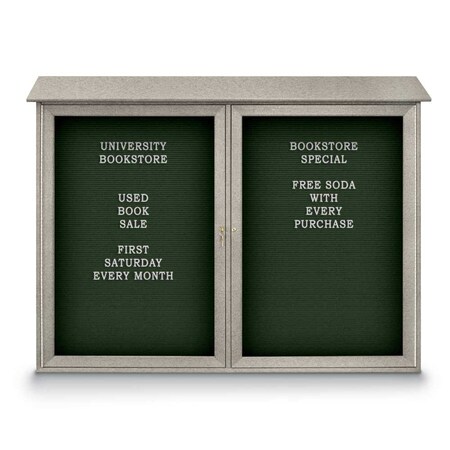 United Visual Products Indoor Enclosed Combo Board, 48"x36", White Frame/Black Porc & Black UVCB4836W-BLKPORC-BLACK